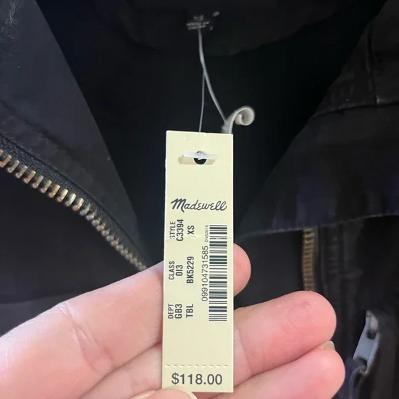 Madewell Utility Jacket New With Tags Size XS Women’s Black - Picture 2 of 9